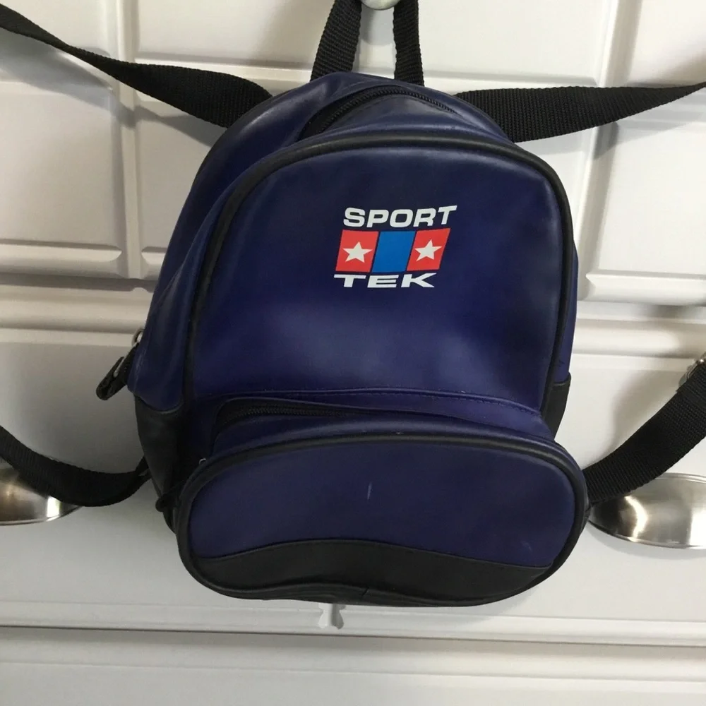 Vintage Y2K SPORT TEK Mini vinyl Backpack